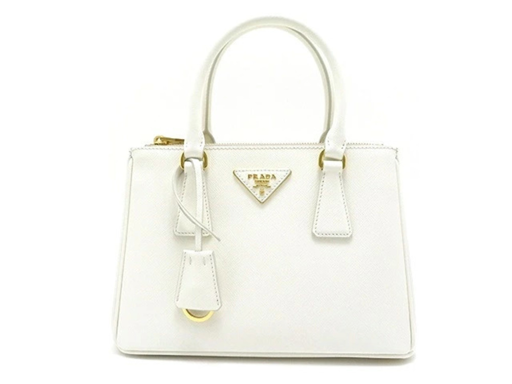 Prada bag handbag shoulder Galleria white Saffiano leather